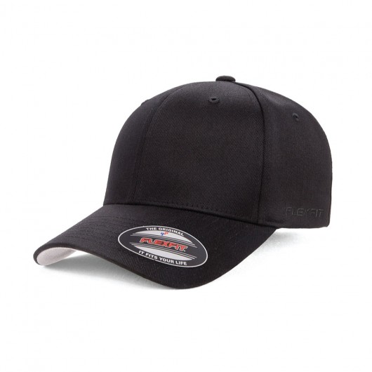 Black Flexfit Wooly Combed Caps